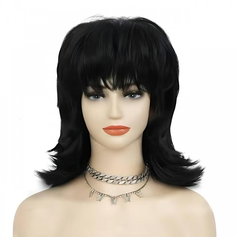 Wig Women Short Curly Hair With Golden Bangs Dolly Parton Style Synthetic Full