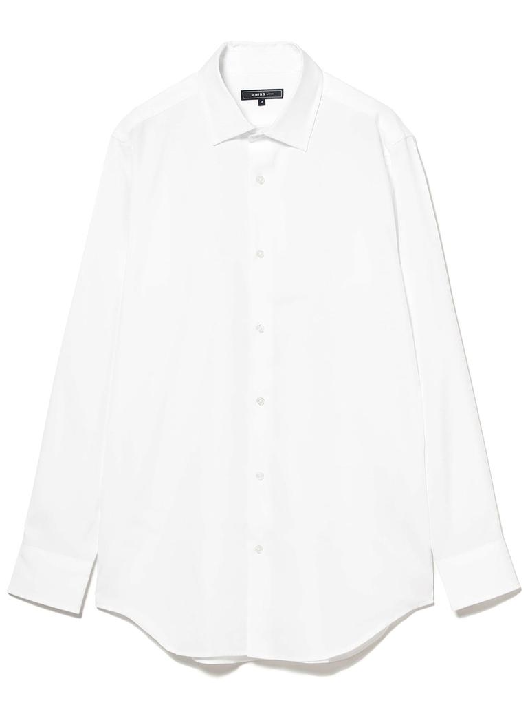 B:MING LIFE STORE by BEAMS Men's COOLMAX® Regular Collar Shirt, White, Size S (92110385803)