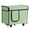 Elevated Heated Cat House Cuboid Kitty Shelter with Heated Pad Green (S)