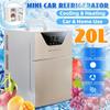 Dual-door Portable Car Refrigerator Temperature Display Freezer Warmer Outdoor DC 20L Mini Fridge Car Home Use for Camping Picnic DC 12V