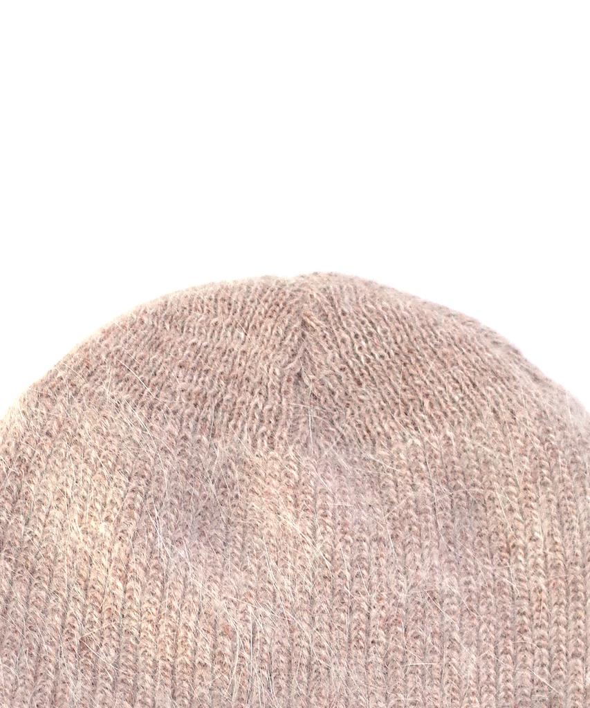 PEACE MAKER Piece Angora Beanie (Beige)