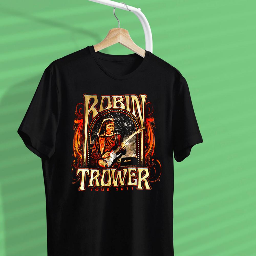 

Robin Trower Singer T shirt Tops Tee black Size S-4XL Cotton 3XL
