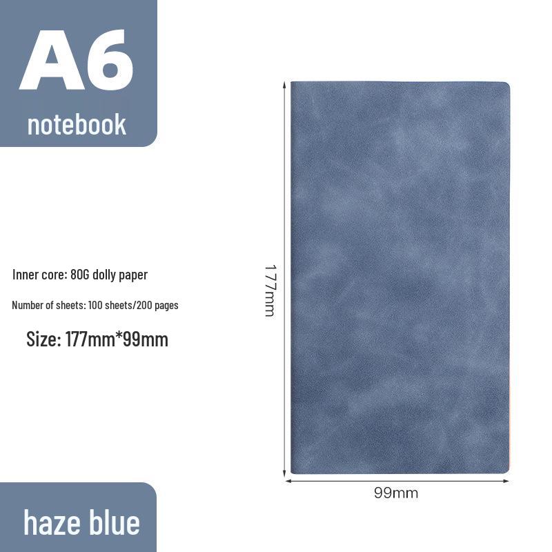 A5 Sheepskin Leather Notebook - Retro Soft Business Diary Planner with Custom Logo