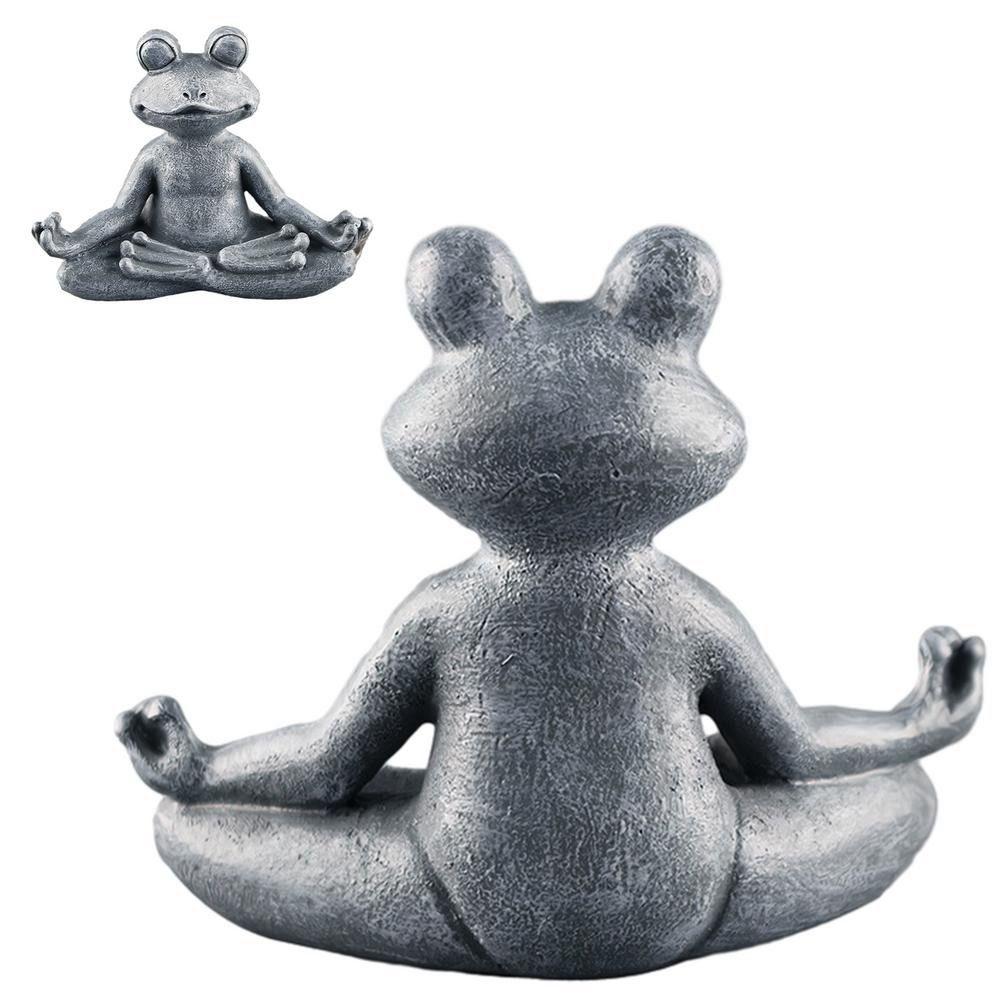 Chinese Style Frog Figurine Resin Craft Resin Yoga Frog Cute Frog Garden Statue Living Room
