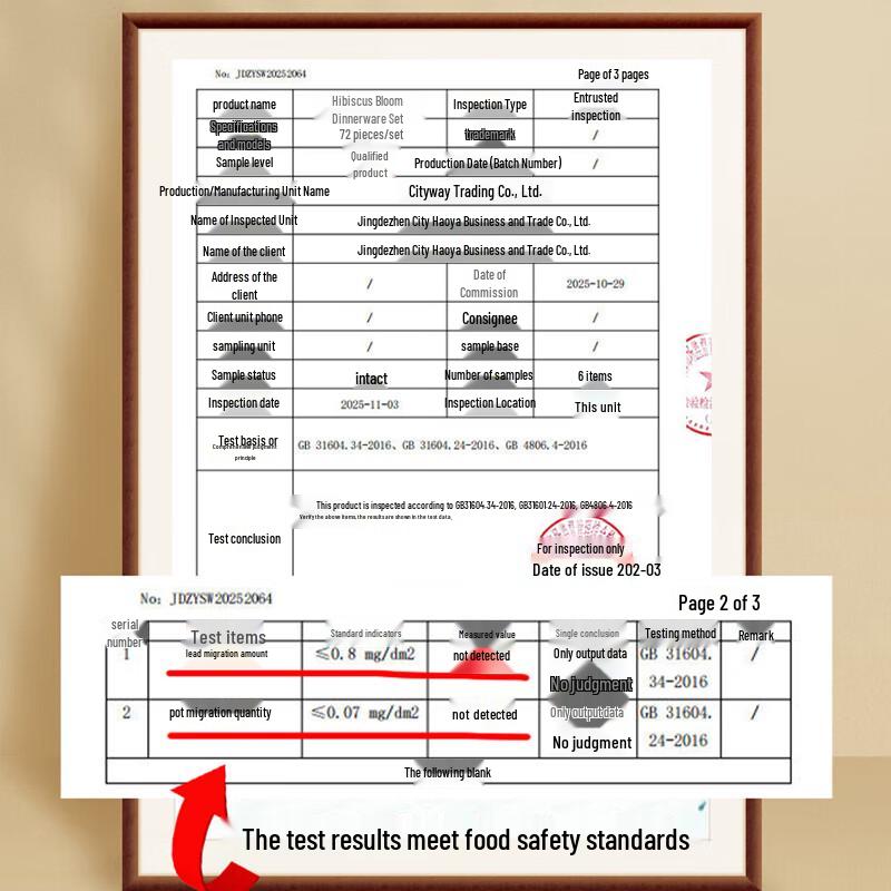 Haoya Jingdezhen Chiński Styl 72-elementowy Zestaw Ceramicznej Zastawy Stołowej