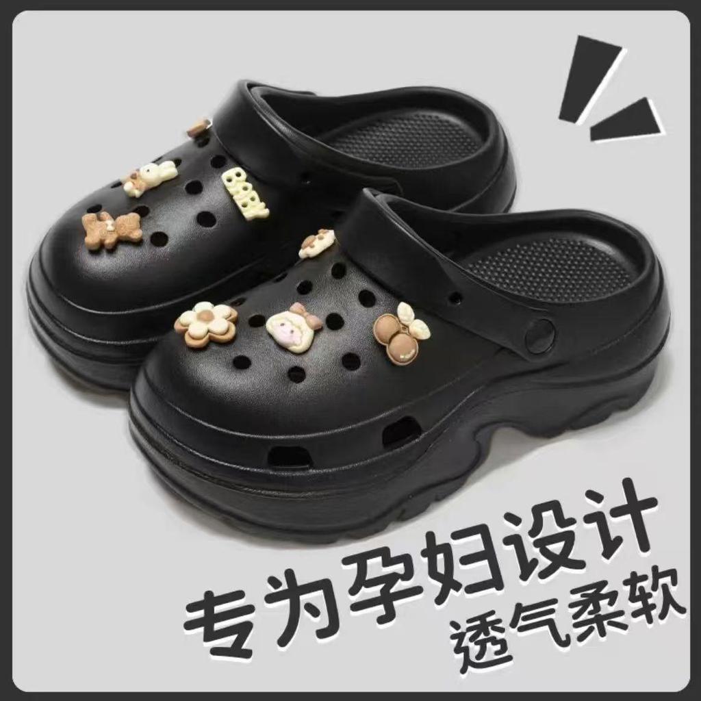 EVA Women's Height-Boosting Summer Clogs - Thick-Soled Beach Sandals for Petite Outdoor Use.