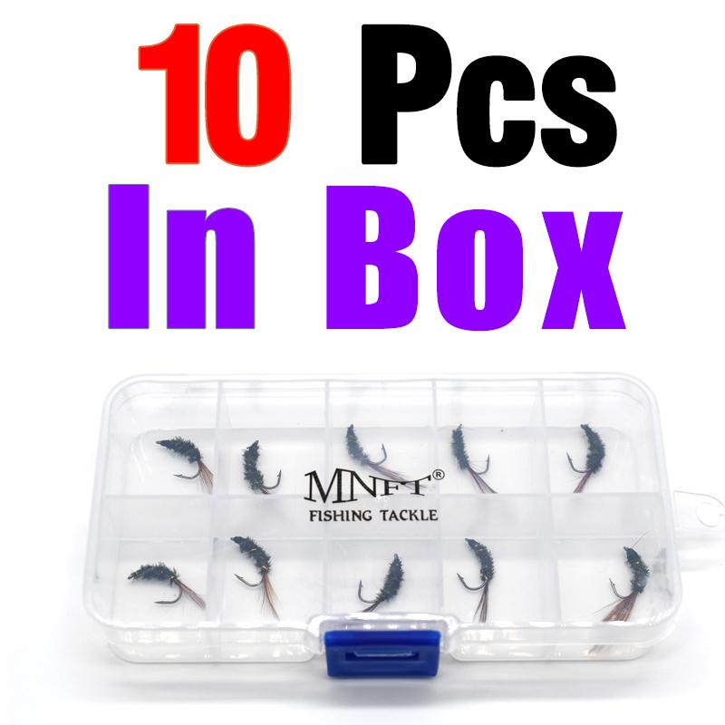 MNFT 10PCS 11# Peacock Silk Body Nymph Pheasant Tail Fly Trout Fishing Dry Flies Artificial Bait