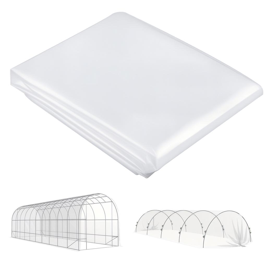 Greenhouse Cover Made of PE, Tarp for Covering Plants, UV Resistant, Waterproof, FILM ONLY 8 x 10 m