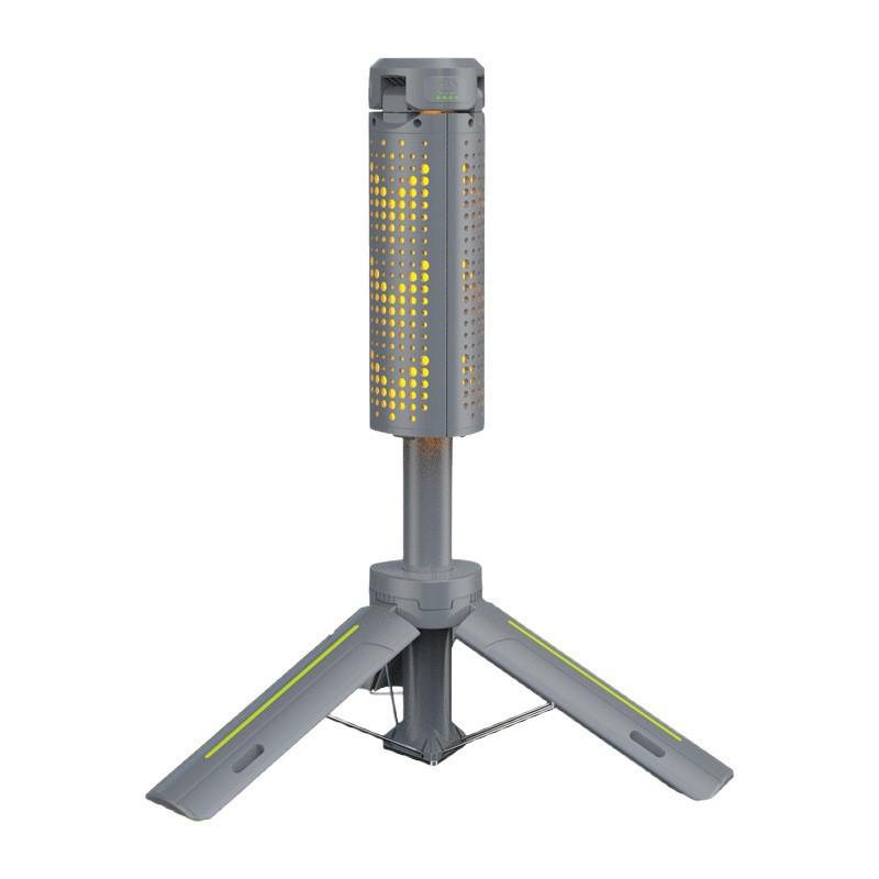 Multi-functional Foldable Camping Flashlight with 720° Stepless Steering and 3-LED All-Terrain Design