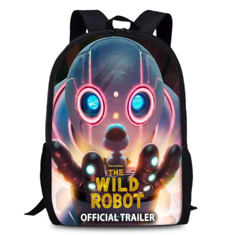 Large Capacity Wild Robot 15 Inch Backpack For Students And Children In Versatile Colors