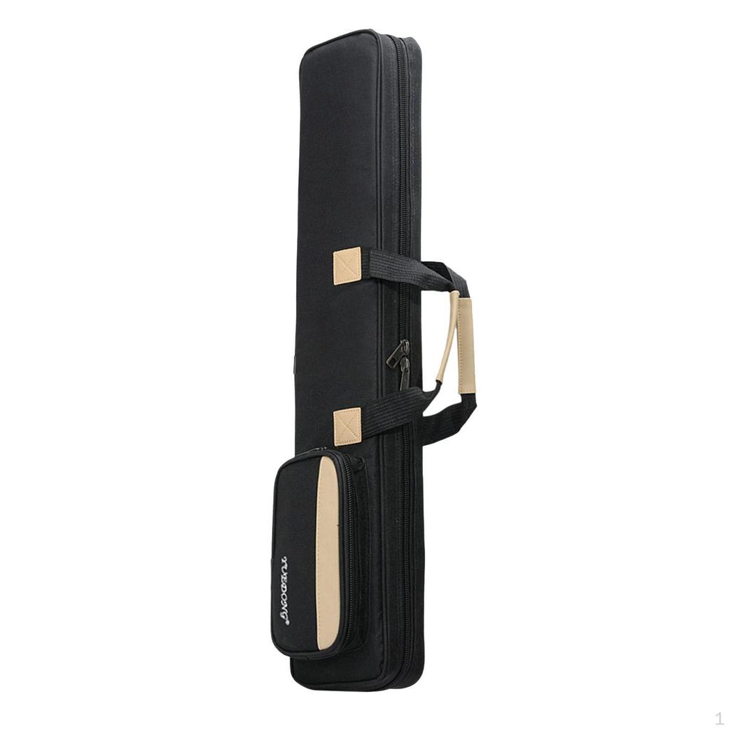 Flute Carry Bag Carrying Handle Accessories Can Hold 7 Flutes with Side Pocket Adjustable Shoulder