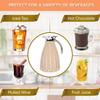 1.5L Capacity Thermal Coffee Carafe Triple Walled Woven Rattan Carafe  For Coffee Shop
