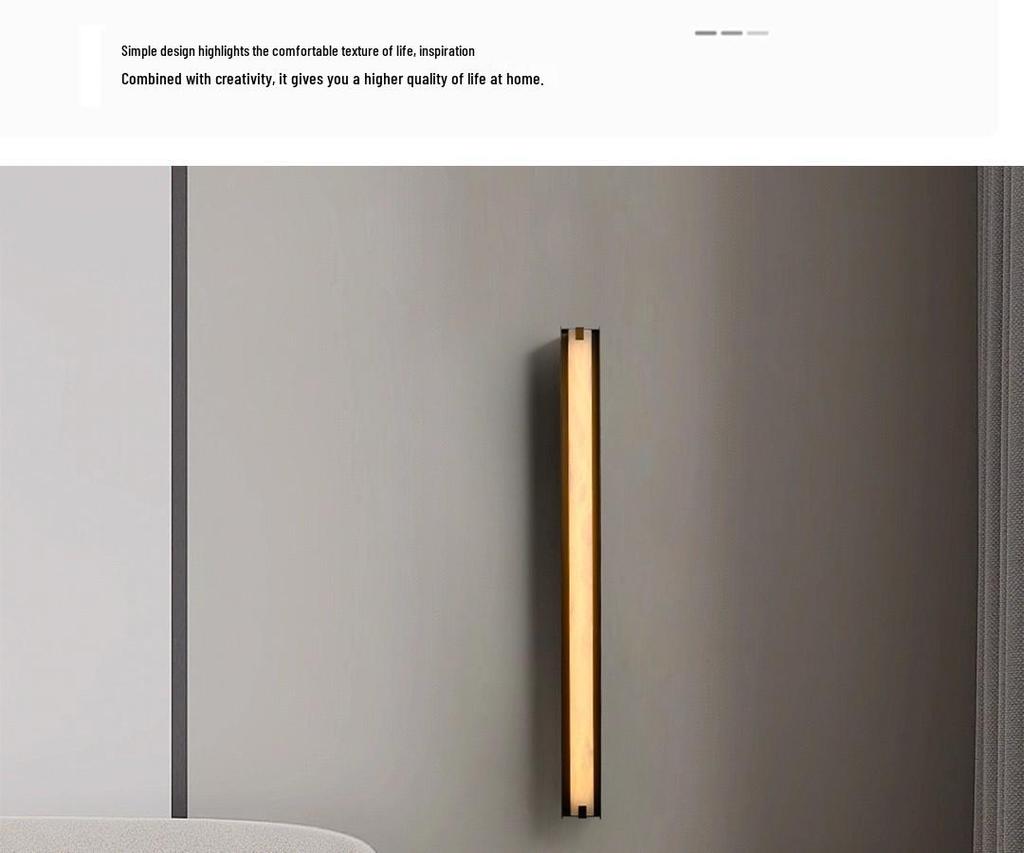 Italian Minimalist Marble Wall Lamp for Living Rooms, Corridors, and Bedrooms