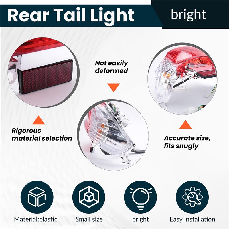 Motorcycle Tail Light For Gy6 Scooter 50Cc Rear Tail Light Led Turn Signal Indicator Lamp For Chinese Taotao Sunny