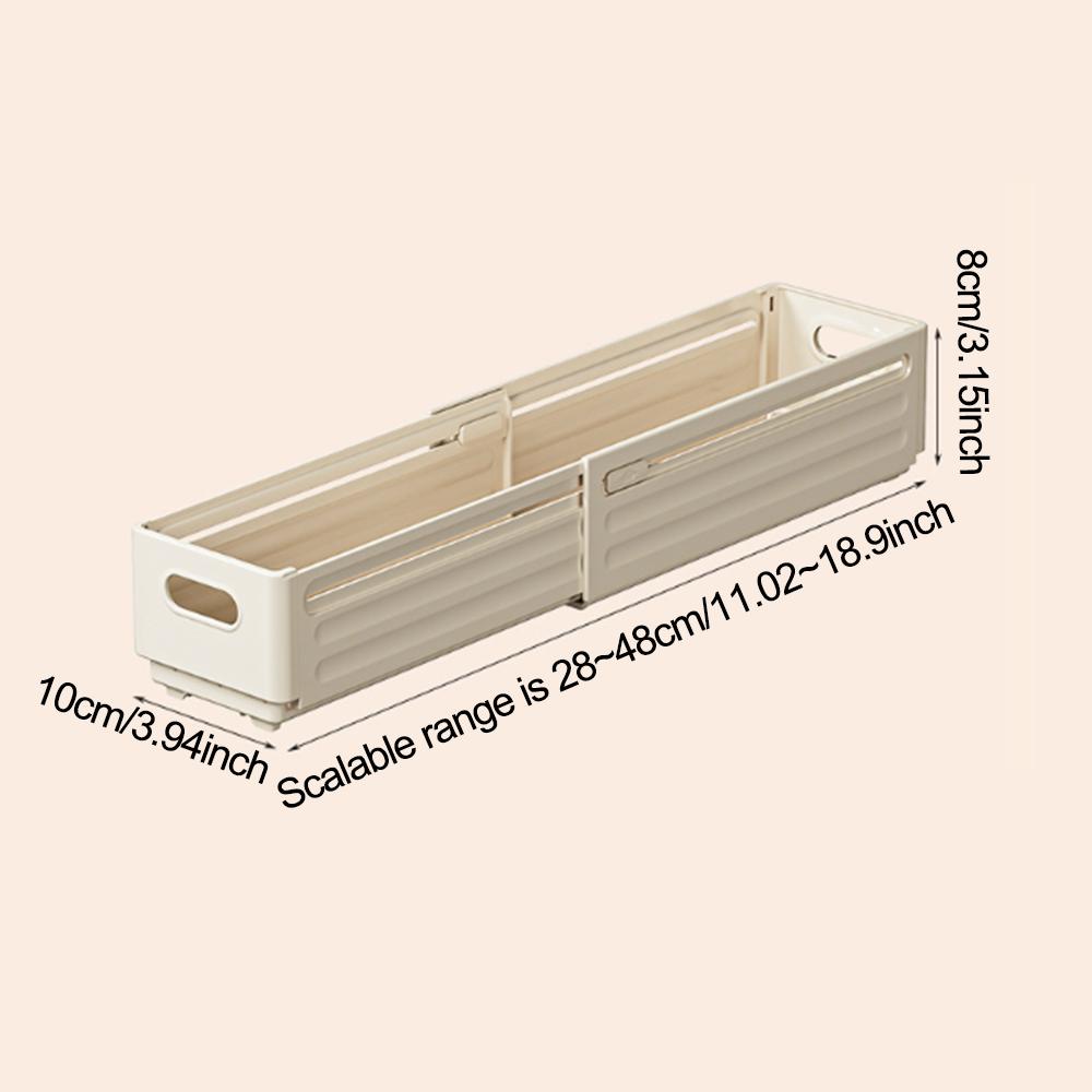 1 szt.-Regulowany organizer do szafy na skarpetki, bieliznę, pudełko do przechowywania, pudełko do przechowywania, wysuwane pudełko do przechowywania w szafce kuchennej, pudełko do przechowywania w szufladzie