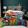 Exquisite 3D Print Teen -Titans Go Teenagers Bedding Set Duvet Cover Pillowcase Kids Boy Girl 3piece Set Home Textile