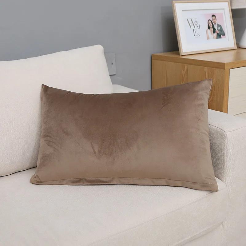 30X50/40X60/60X80CM Velvet Rectangular Throw Pillow Cover Large Size Waist Cushion Cover Decor Home Decorative Pillowcase