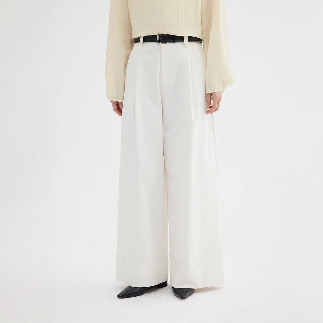 

Love & Nancy 2025 Korean Solid Color Wide-Leg Casual Pants