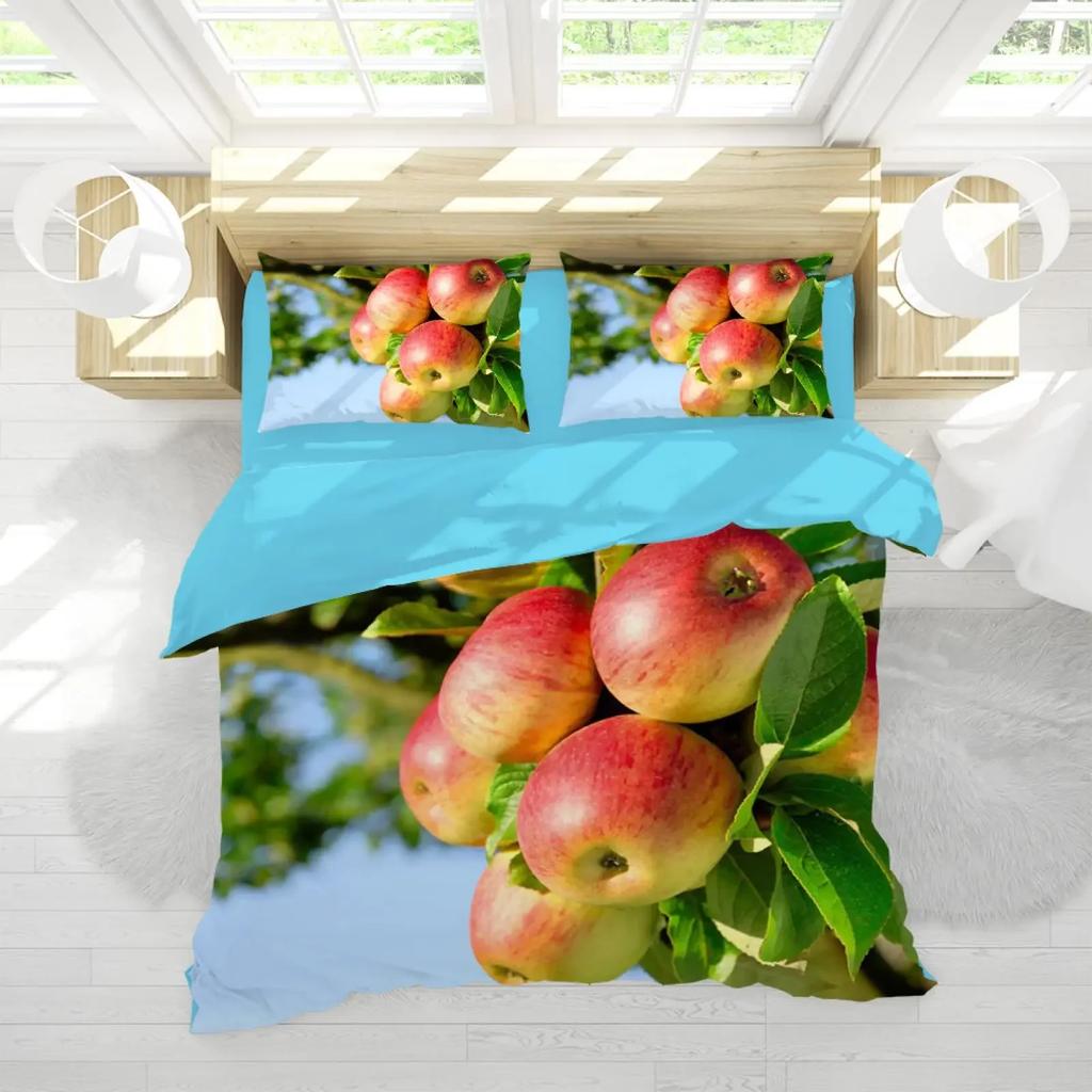 Comforter Red Apple King Queen Sweet Fruit Patterned Bedding Set For Kids Pink Plant Polyester Comforter