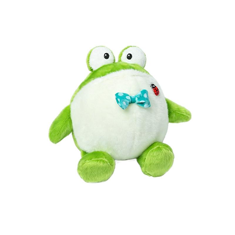 Cuddly Frog Plush Toy With Bowknot For Kids And Collectors