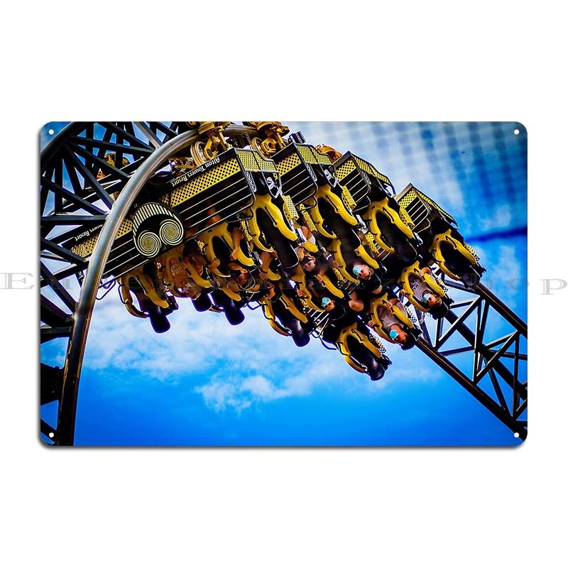 

Mfoever The Smiler At Alton Towers Metal Sign Printing Create Garage Mural Design The Smiler At Alton Towers Tin Sign Poster 20x30cm（7.8x11.8inch）