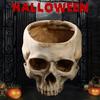 Resin Crafts Human Tooth Skull Fossil Teaching Skeleton Model Halloween Home Office Flower Pot Planter Skull Pot Decoration