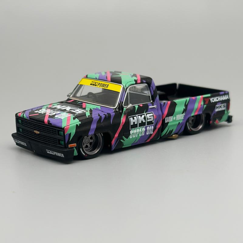 Kaido House MINIGT Chevrolet Silverado KAIDO HKS V1 pickup alloy car Model 174