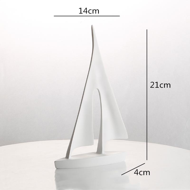 

Creative resin crafts ornaments sailboat ferry triangle abstract Hollow out Golden handicraft furnishings Home Decoration