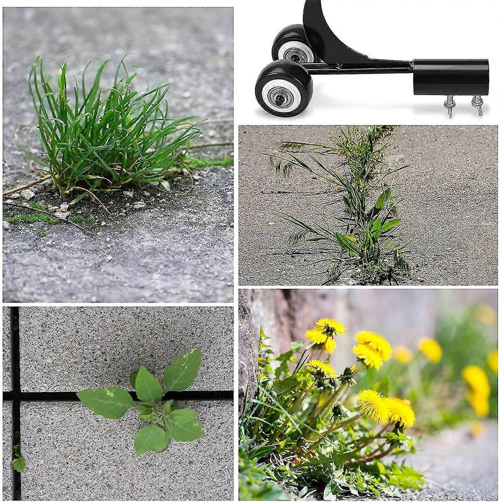 Cisea Manual Weeding Tool, Manual Weeder With Wheels, For Cleaning Between Stone Slab Patios And Lawns