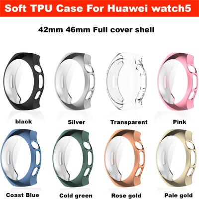 Soft TPU Case For Huawei Watch5 42mm 46mm Smart Watch Screen Protector Flexible Soft Shell For Huawei Watch 5 Cover Accessories