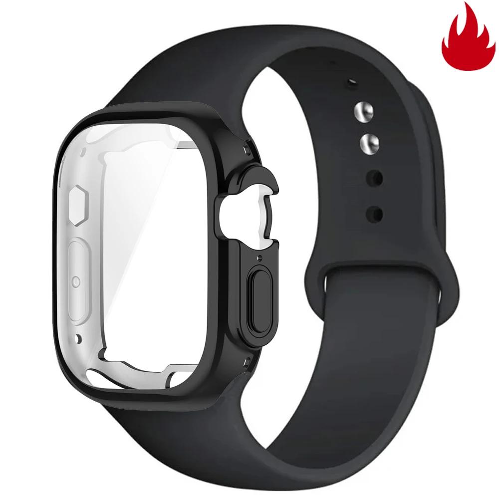 Wtach Case+Strap For Apple Watch band Ultra 49mm 44mm 45mm 42mm 41mm 40mm Wristband correa Bracelet iwatch series 7 8 se 5 6 9