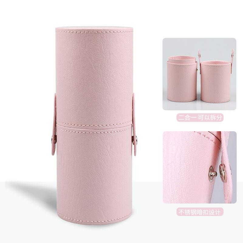 Makeup Brush Storage Bucket Leather Green Cloud Clear Sky Green Luo Brush Bucket Makeup Brush Storage Box Portable