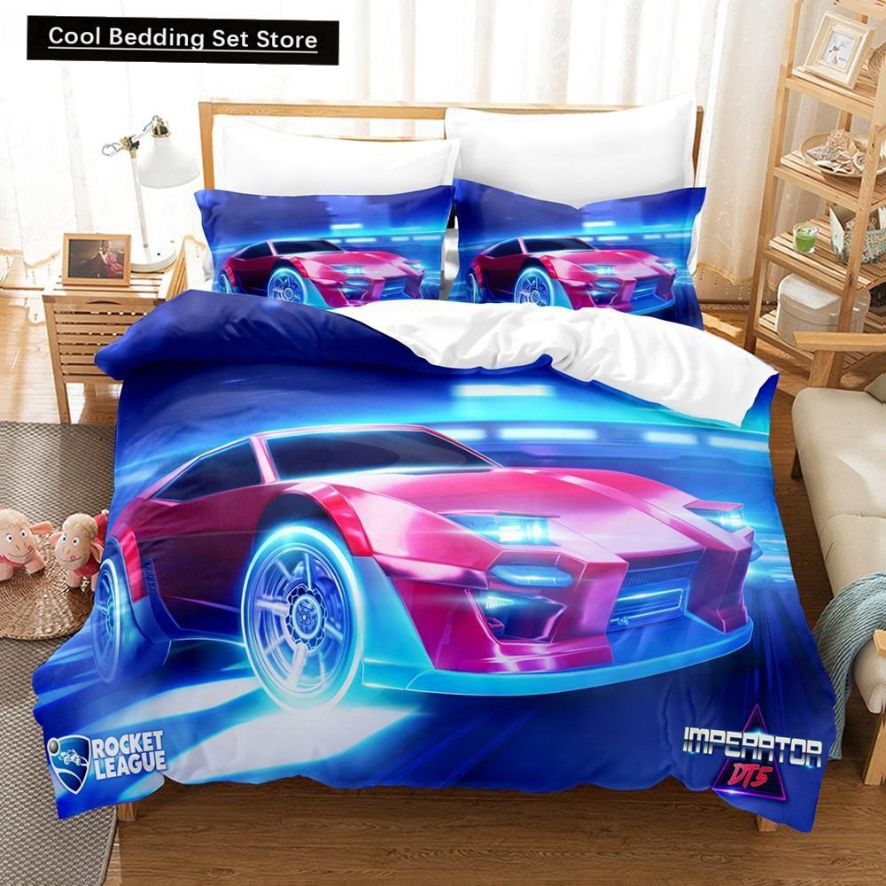 New Rocket League Bedding Set Bedspread Single Twin Full Queen King Size Car Rocket League Bed Set Kids Boy Bedroom Duvet Cover