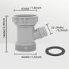 Simple Sewer Branch Connector Durable Kitchen Drain Pipe Adapter Sink Drainpipe Adapter  Kitchen