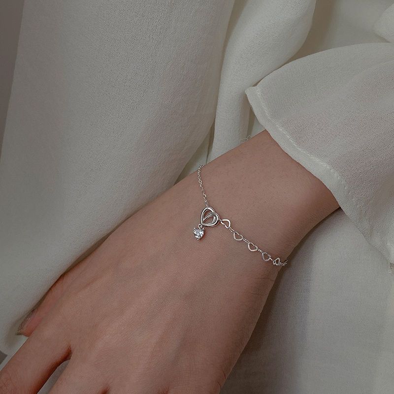 Knot love flash diamond bracelet simple design bracelet female student niche high sense cold wind