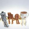 Articulated Coffee Figures Cute Coffee Cup Bean Desk Decor Fidget Toys For Coffee Lovers Ornaments