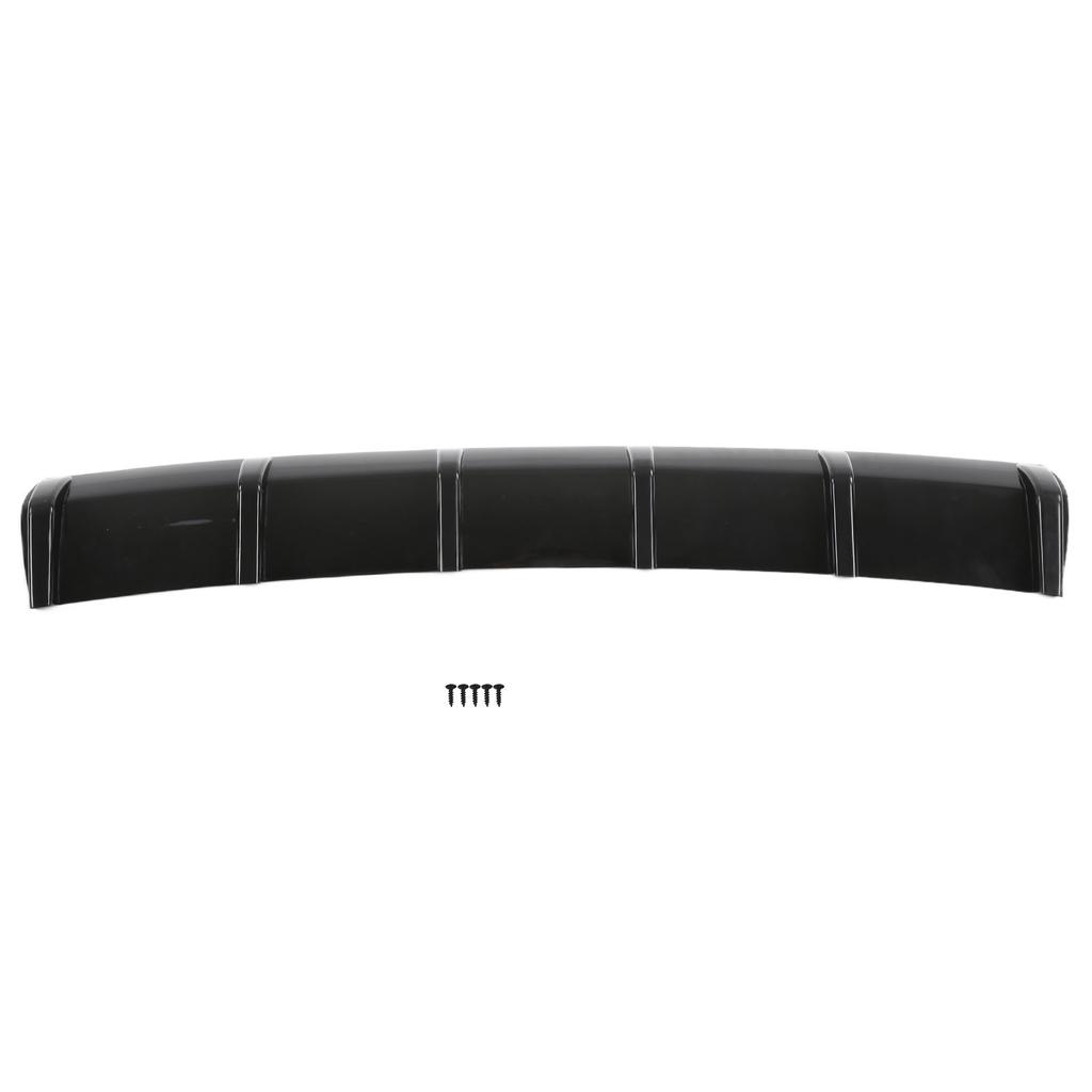 Rear Bumper Diffuser Fin Spoiler Chassis Splitter Glossy Black Aerodynamic Accessory Universal for Car