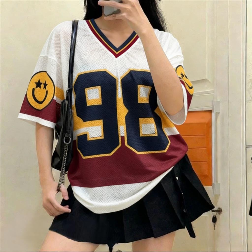 

Women s new letter and number printed sportswear top for comfort 5XL