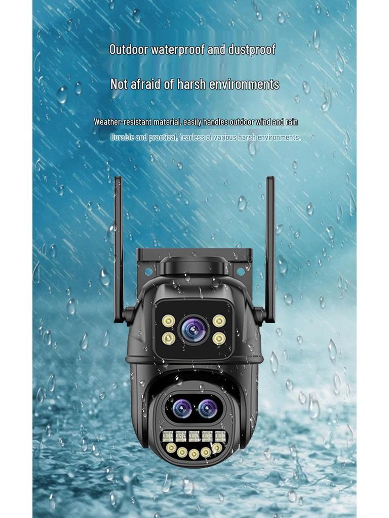 360° HD Dual-Screen Outdoor Panoramic Camera with Mobile Remote