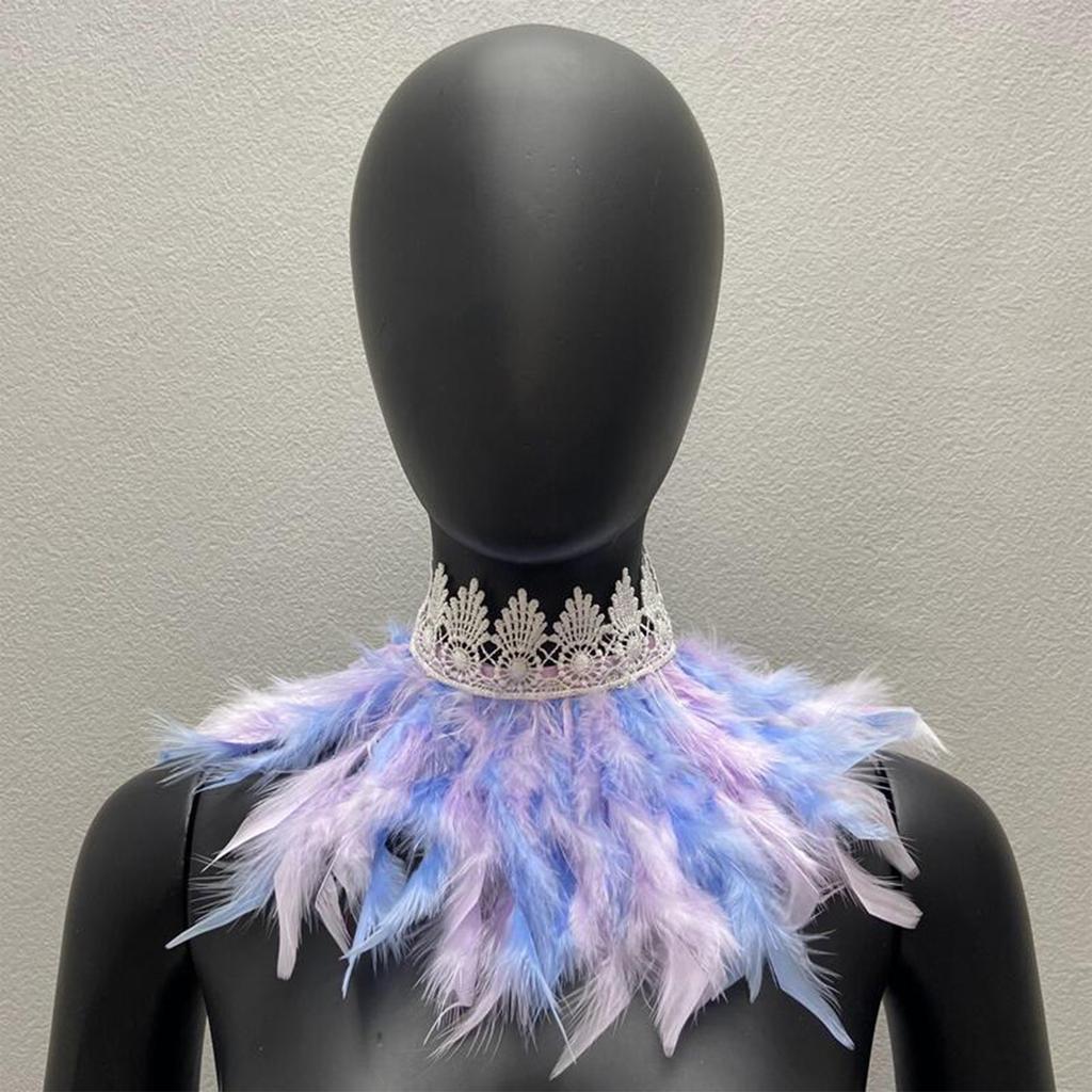 Gothic Feather Shawl Stage Makeup Ball Costume Accessories