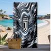 Asciugamano da Spiaggia Stampato Juventus FC Asciugamano Morbido ad Asciugatura Rapida Coperta da Spiaggia Rettangolare Grande Portatile per Viaggi Piscina