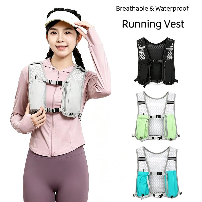 Breathable Running Hydration Vest 1Pcs Reflective Marathon Water Bladder Pack for Outdoor Triathlon Training Sports