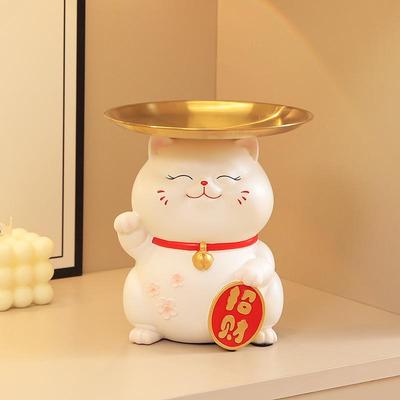 Creative Chubby Maneki-neko Entryway Display Ornament - Home & Living Room Housewarming Gift