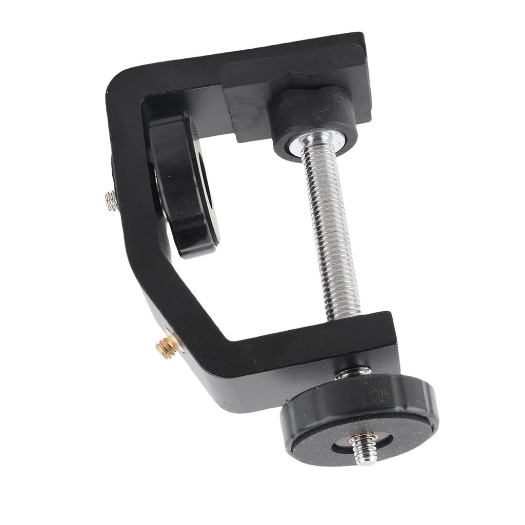 Large Aluminium Alloy Black C Clamp Mount Fixed Desktop Bracket for Flashlight Camera Tripod Photography