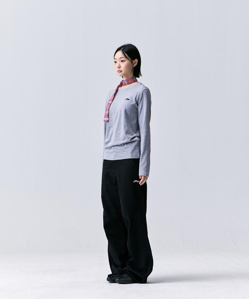 TANSANMAGNESIUM Hand Print Long Sleeve (Gray/Black)