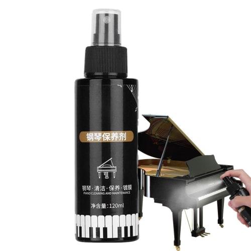 Piano Polish and Cleaner, 120ml High Gloss Finish for Piano Keys, Piano Cleaning Care, High Gloss Piano Polish, Violin Cleaner for Pianos, Guitars, an