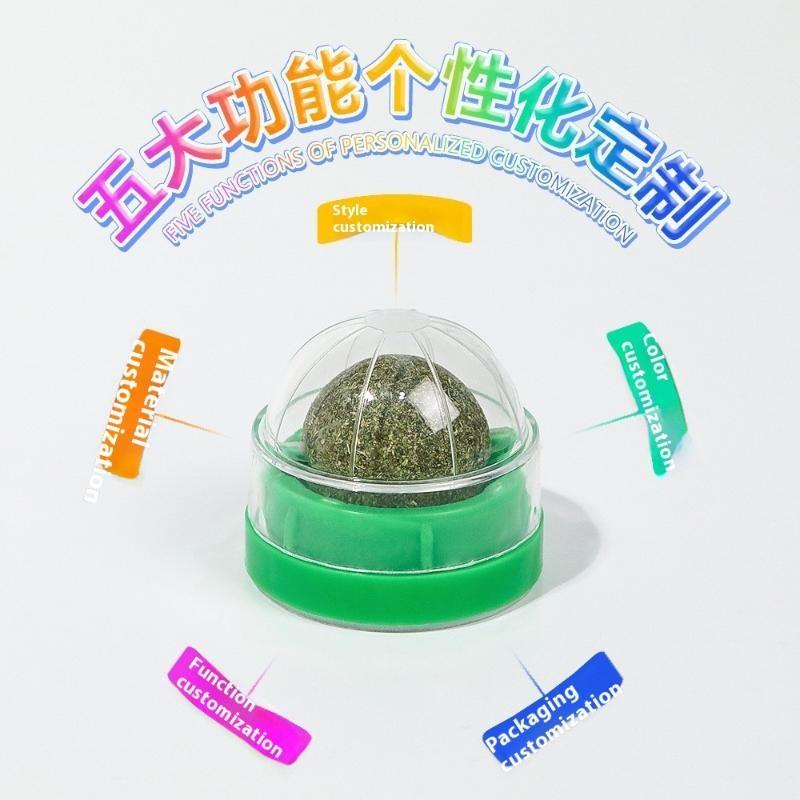 Natural Catnip Cat Wall Stick-On Ball Toy Scratchers Treats Healthy Natural Removes Balls Cat Pet Supplies