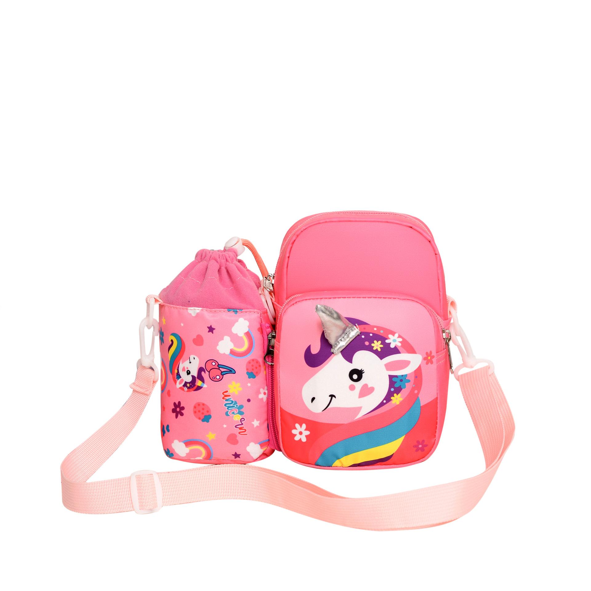 

School bag Children s portable cartoon kettle Casual versatile backpack рожевий