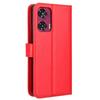 Motorola Edge 50 Fusion 5G Flip Case, Crazy Horse Wallet, Red