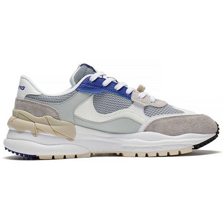 Li Ning Origin CF Cushioning Non-Slip Wear-Resistant Low-Top Sports Casual Shoes Men sneakers Gray AGLS157-1